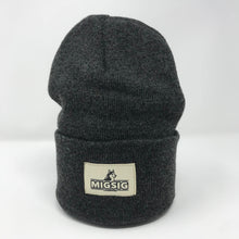 Load image into Gallery viewer, NEW! Knit Cuffed Beanie - Heather Black
