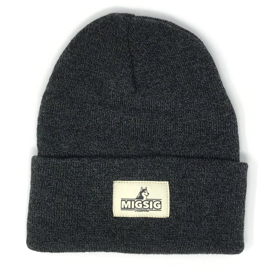 NEW! Knit Cuffed Beanie - Heather Black